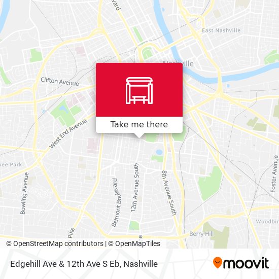 Edgehill Ave & 12th Ave S Eb map