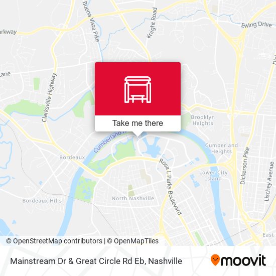 Mapa de Mainstream Dr & Great Circle Rd Eb