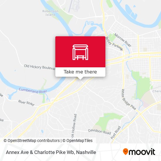 Annex Ave & Charlotte Pike Wb map