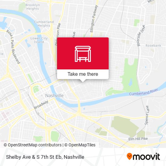 Shelby Ave & S 7th St Eb map