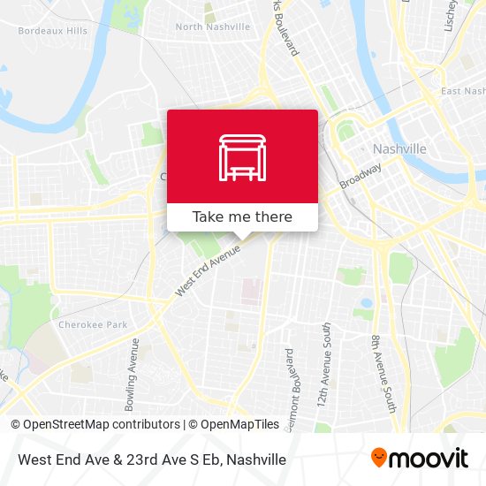 Mapa de West End Ave & 23rd Ave S Eb