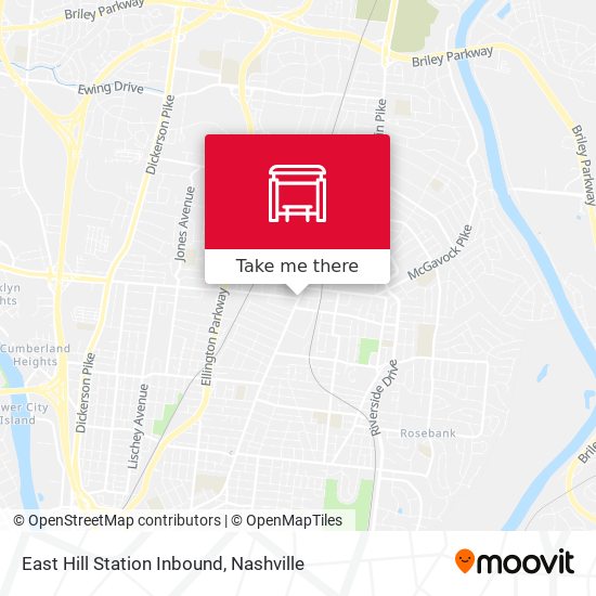 East Hill Station Inbound map