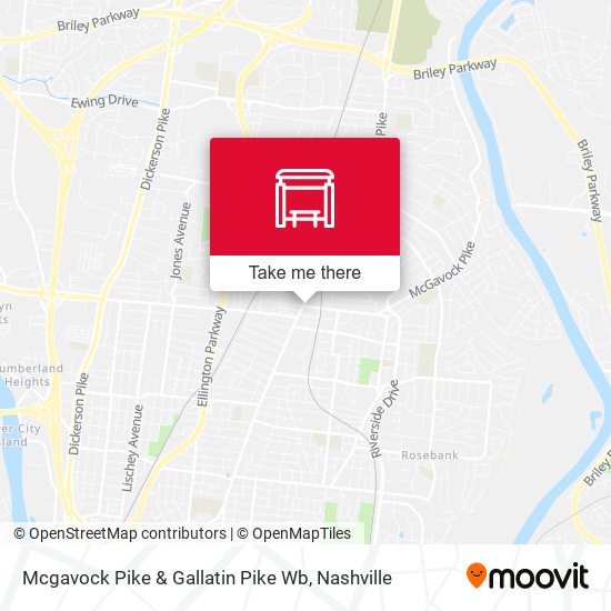 Mcgavock Pike & Gallatin Pike Wb map
