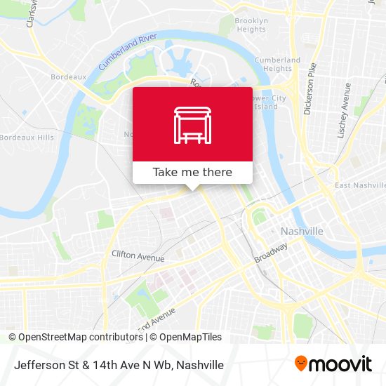 Jefferson St & 14th Ave N Wb map