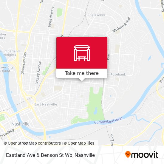 Eastland Ave & Benson St Wb map