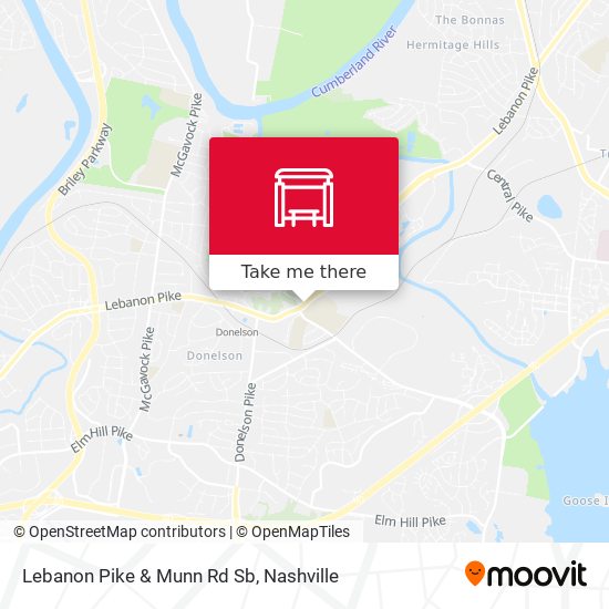 Lebanon Pike & Munn Rd Sb map