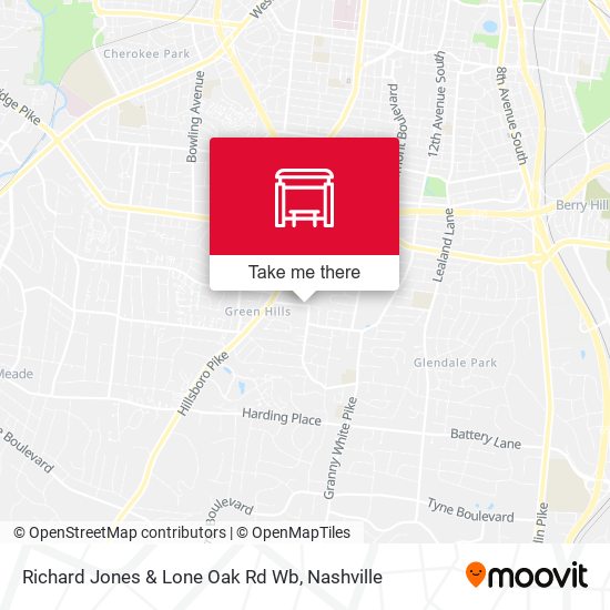 Richard Jones & Lone Oak Rd Wb map