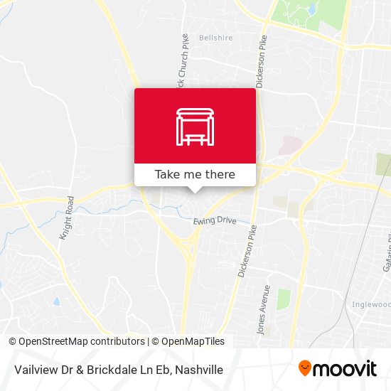 Vailview Dr & Brickdale Ln Eb map
