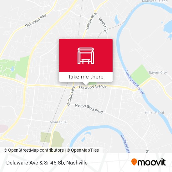 Delaware Ave & Sr 45 Sb map
