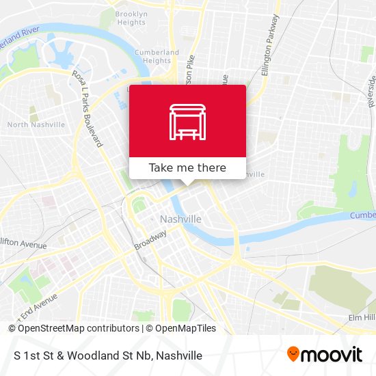 S 1st St & Woodland St Nb map
