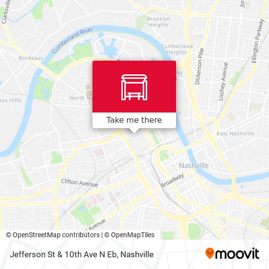 Jefferson St & 10th Ave N Eb map