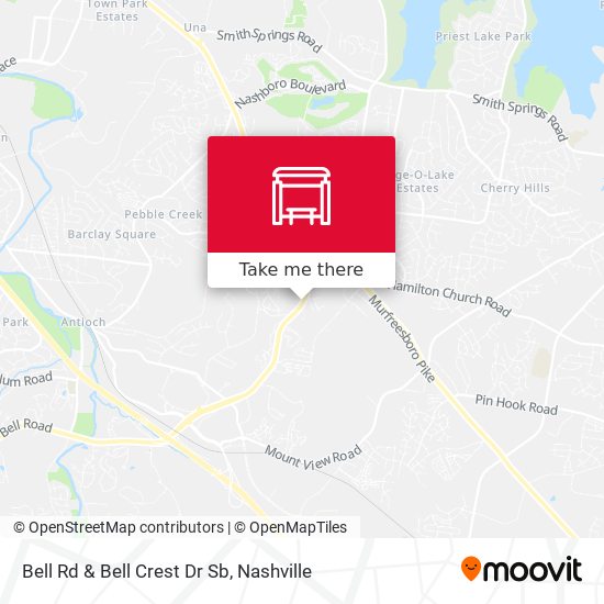 Bell Rd & Bell Crest Dr Sb map