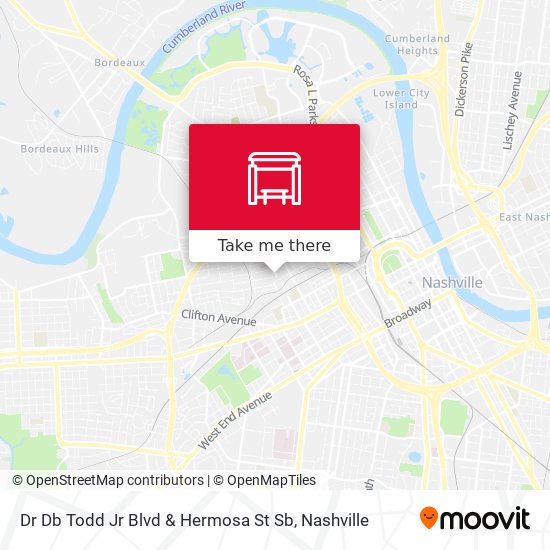 Dr Db Todd Jr Blvd & Hermosa St Sb map