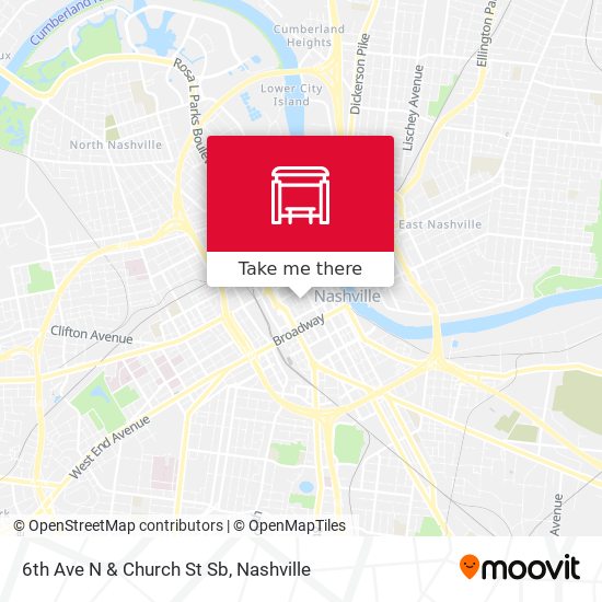 6th Ave N & Church St Sb map