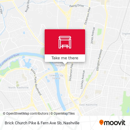 Mapa de Brick Church Pike & Fern Ave Sb