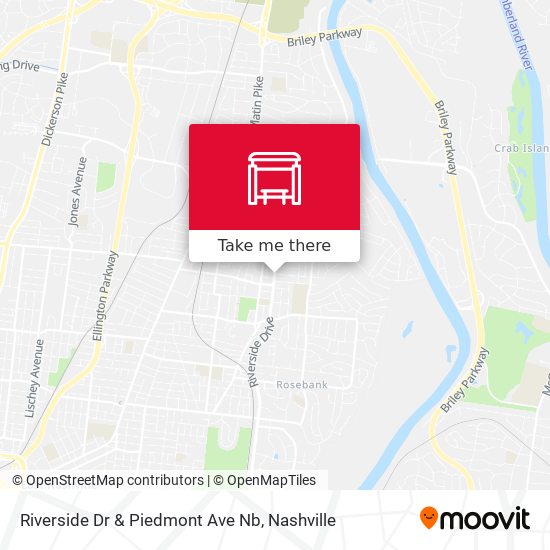 Riverside Dr & Piedmont Ave Nb map