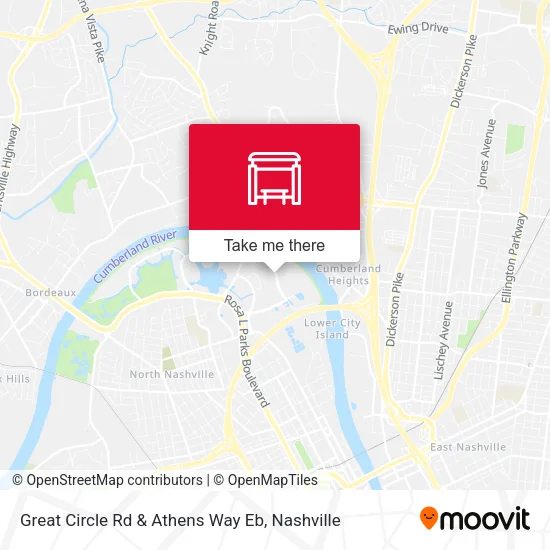 Mapa de Great Circle Rd & Athens Way Eb