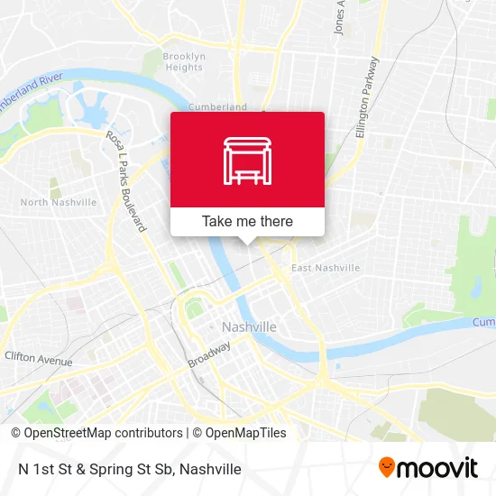 N 1st St & Spring St Sb map