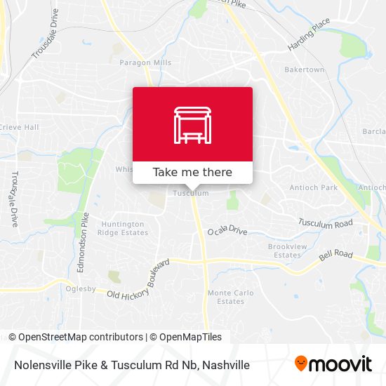 Nolensville Pike & Tusculum Rd Nb map