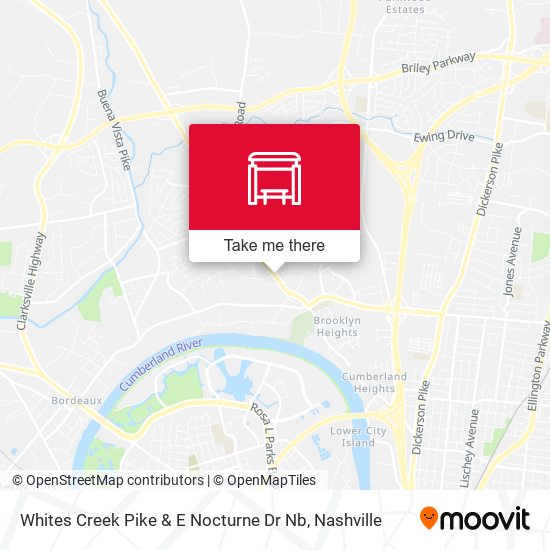 Whites Creek Pike & E Nocturne Dr Nb map