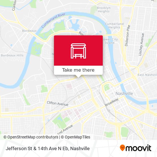 Jefferson St & 14th Ave N Eb map