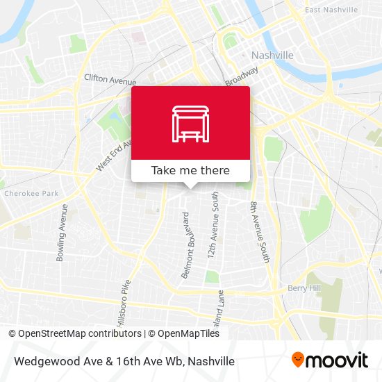 Wedgewood Ave & 16th Ave Wb map
