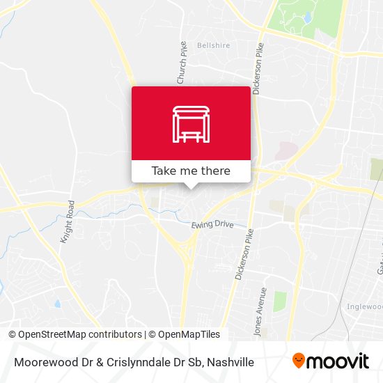 Moorewood Dr & Crislynndale Dr Sb map