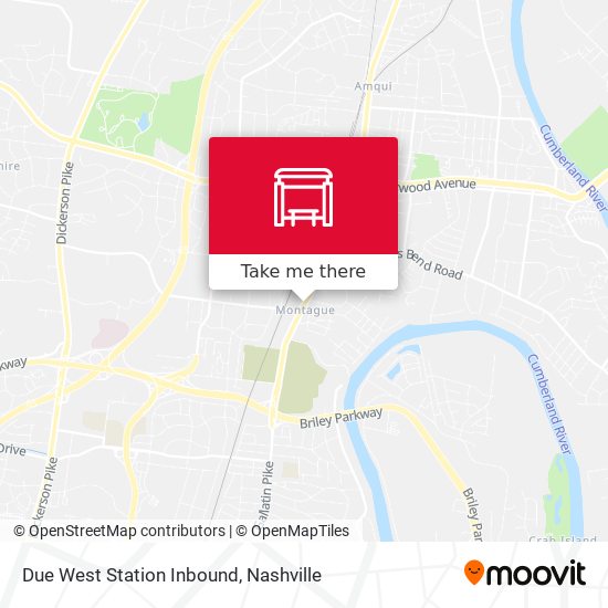 Due West Station Inbound map