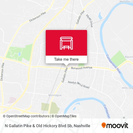 Mapa de N Gallatin Pike & Old Hickory Blvd Sb