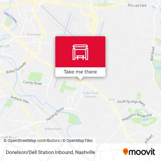 Mapa de Donelson/Dell Station Inbound