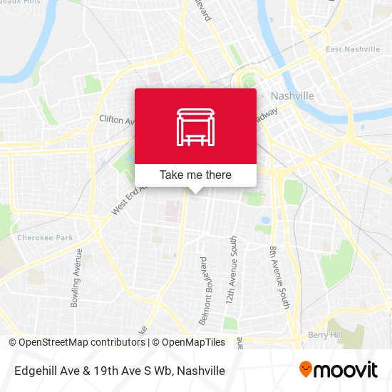 Edgehill Ave & 19th Ave S Wb map