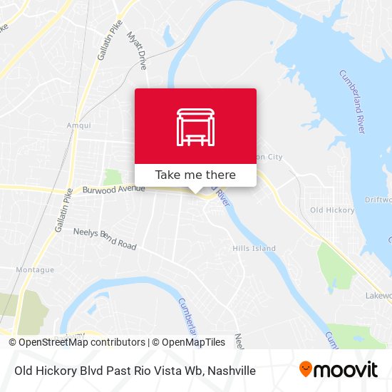 Old Hickory Blvd Past Rio Vista Wb map