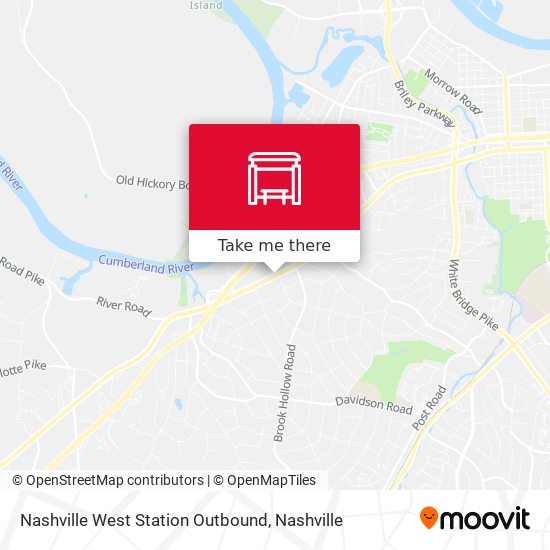 Mapa de Nashville West Station Outbound