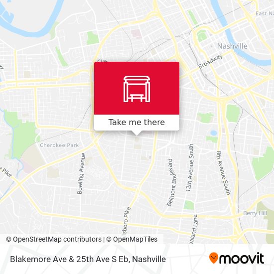 Blakemore Ave & 25th Ave S Eb map