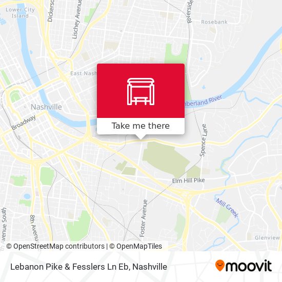 Lebanon Pike & Fesslers Ln Eb map