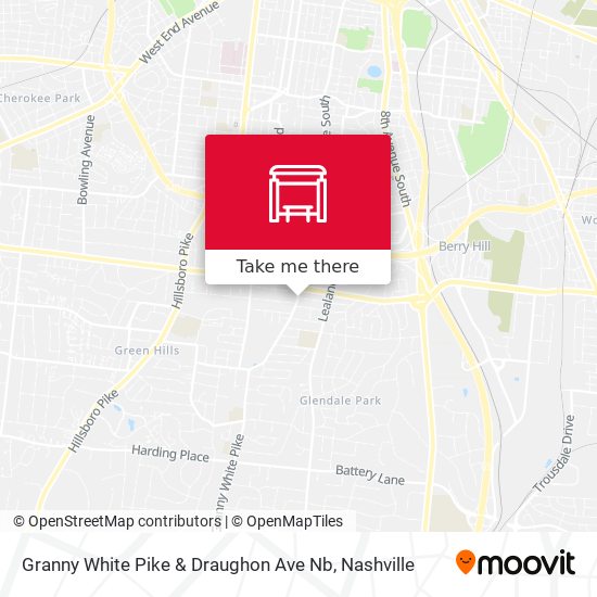 Granny White Pike & Draughon Ave Nb map