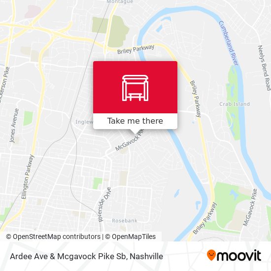 Ardee Ave & Mcgavock Pike Sb map