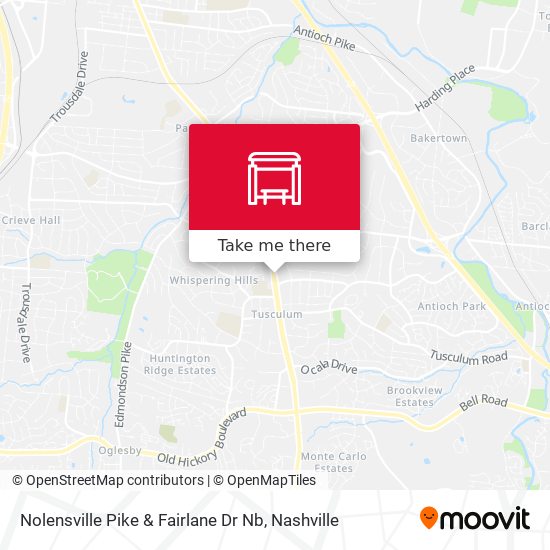 Nolensville Pike & Fairlane Dr Nb map