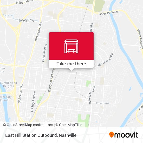 Mapa de East Hill Station Outbound