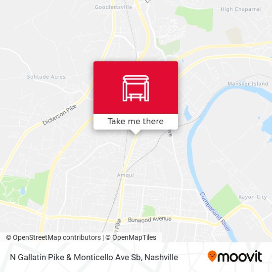 N Gallatin Pike & Monticello Ave Sb map