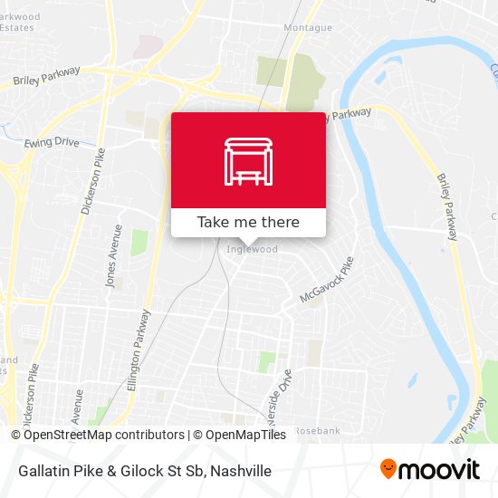 Gallatin Pike & Gilock St Sb map