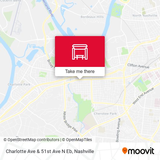 Mapa de Charlotte Ave & 51st Ave N Eb