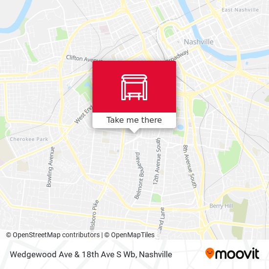 Wedgewood Ave & 18th Ave S Wb map
