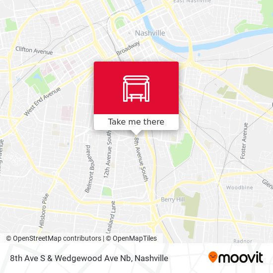 8th Ave S & Wedgewood Ave Nb map