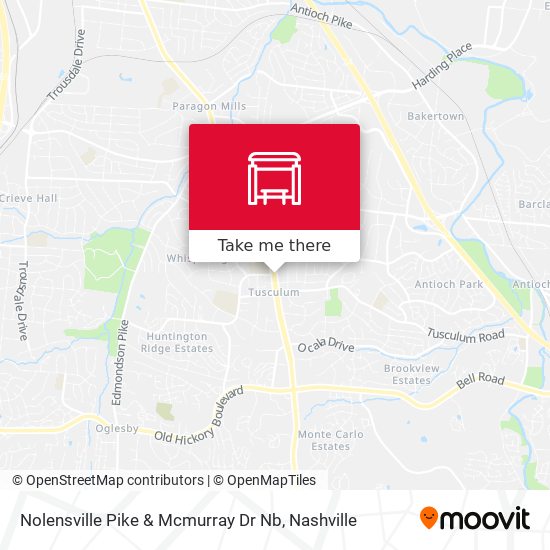 Nolensville Pike & Mcmurray Dr Nb map