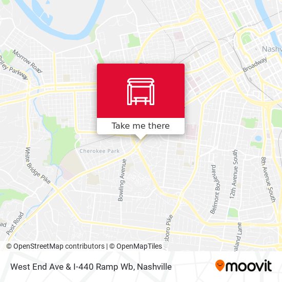 Mapa de West End Ave & I-440 Ramp Wb