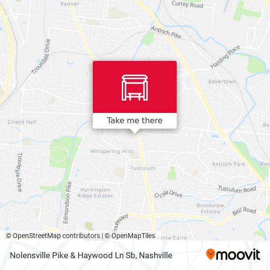 Nolensville Pike & Haywood Ln Sb map