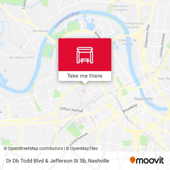 Dr Db Todd Blvd & Jefferson St Sb map