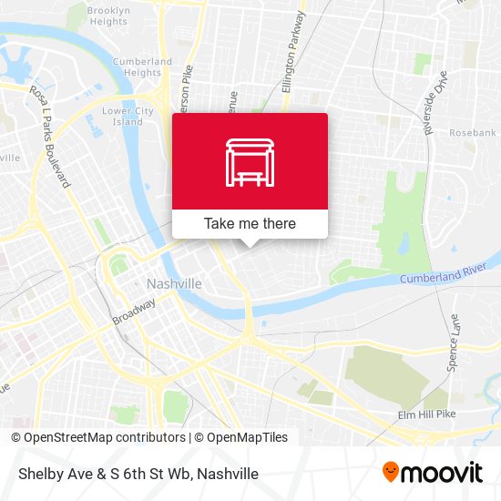 Shelby Ave & S 6th St Wb map
