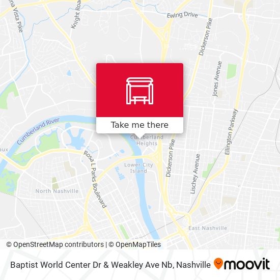 Baptist World Center Dr & Weakley Ave Nb map